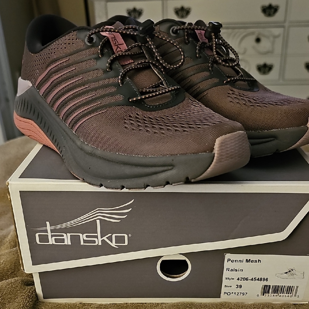 Dansko Penni Mesh Sneakers in Raisin and Mauve